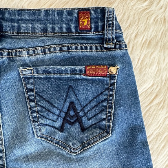 EUC- 7 For All Mankind - Girls The Ankle Skinny Denin - SZ 12 - Picture 6 of 14